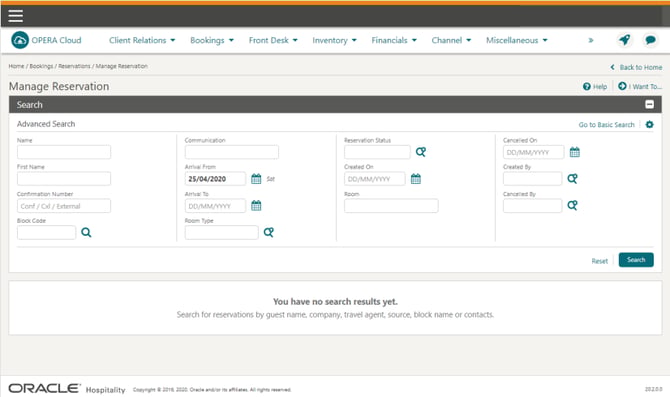 Search Reservation