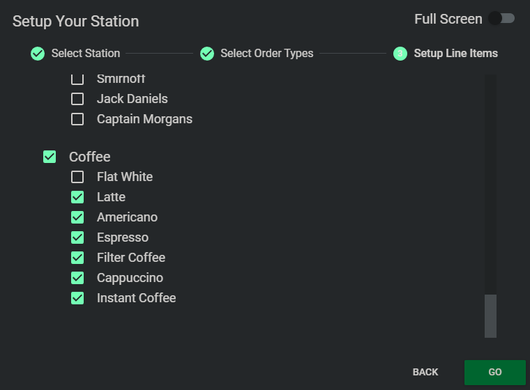 Item selection